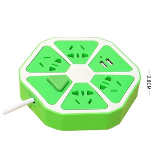 Ổ điện tròn tích hợp Usb 2.0 A có 4 phích 220V và 2 jack USB 5V 2.0 A