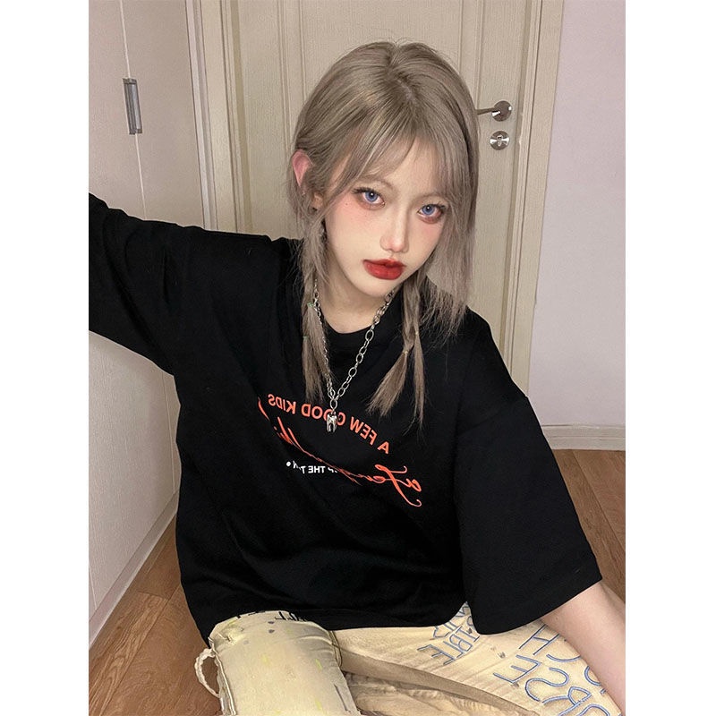 NRVP Áo Thun 100% Cotton Tay Ngắn Dáng Rộng Thời Trang Hàn Quốc Cho Nữ