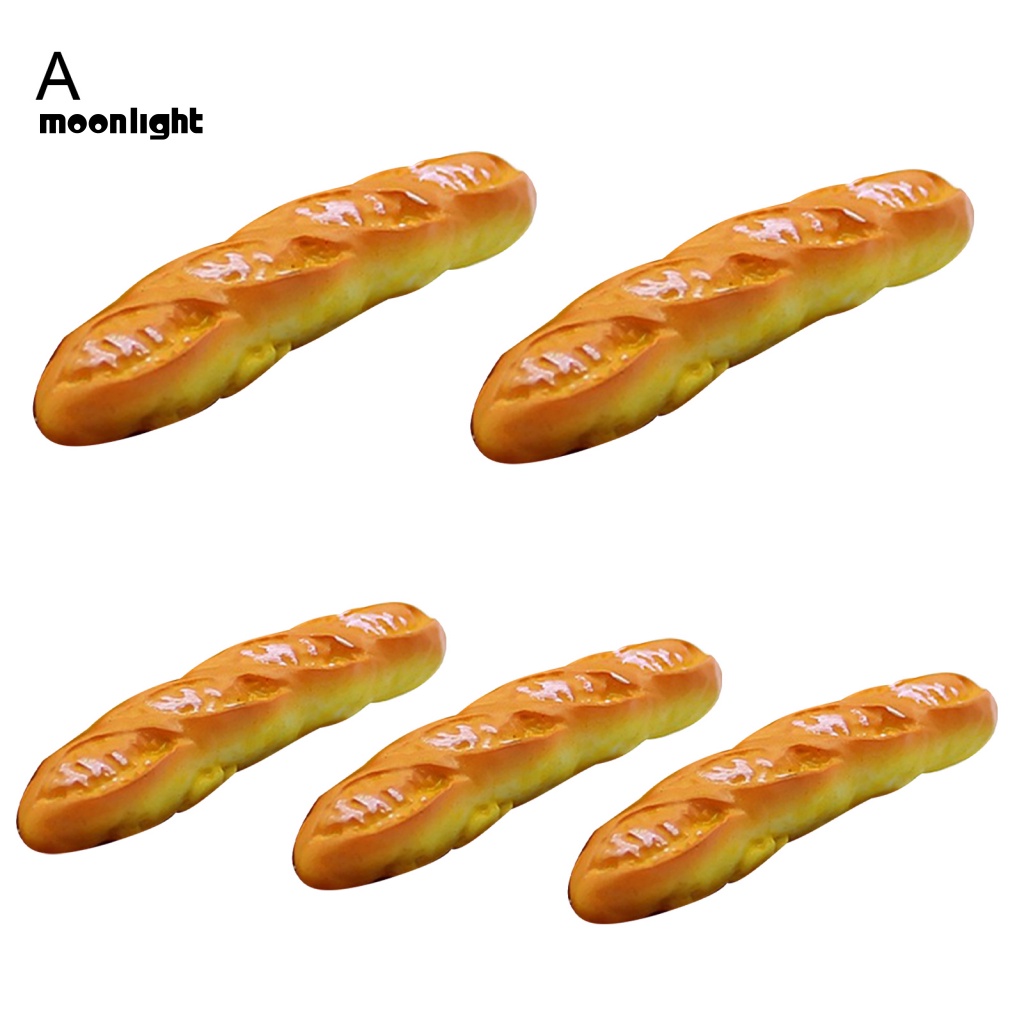 Bộ 5 Bánh Mì Nhựa Thu Nhỏ Dùng Để Trang Trí Điện Thoại