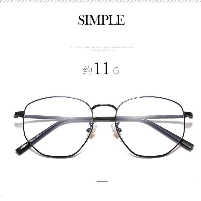 Mắt Kính Gọng Lớn Bằng Kim Loại Chống Ánh Sáng Xanh Phong Cách Hàn Quốc Thời Trang Cho Nữ