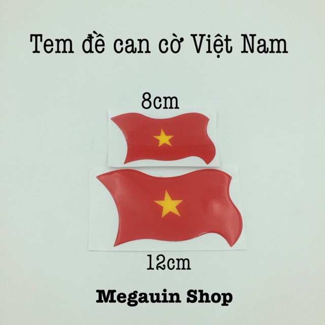 Tem đề can logo cờ Việt Nam (giá 1 cái)