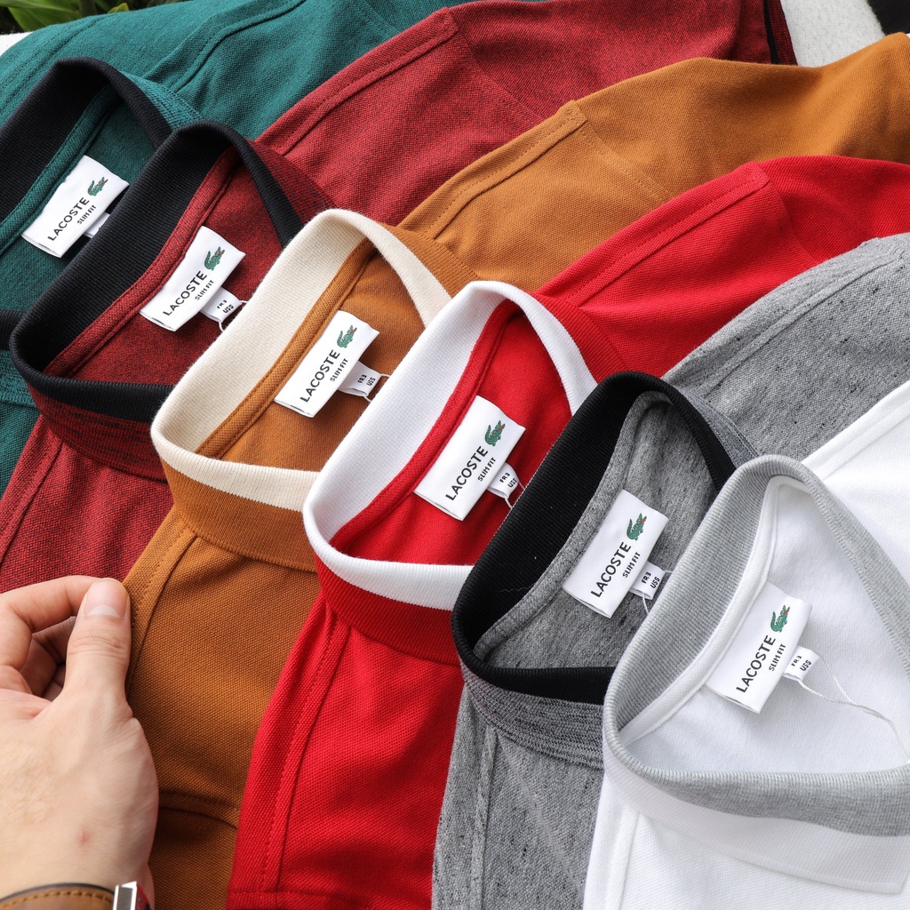 Áo Polo nam ngắn tay LCST Basic Phối Cổ trẻ trung, chất vải Cotton thoáng mát, co giãn 4 chiều ,hàng dư VNXK