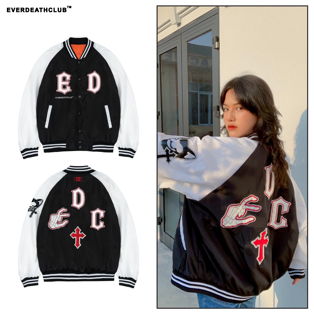 Áo khoác dù Death Baseball Jacket
