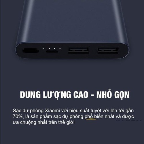 Pin sạc dự phòng Xiaomi 2S 10000mAh (Gen 2 New - 2 cổng USB ) - Hàng chính hãng