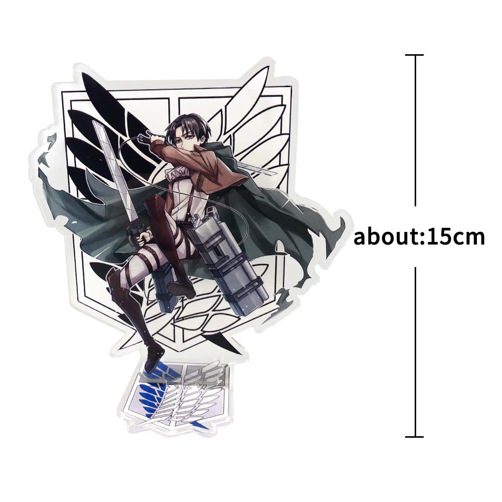 Mô hình nhân vật Levi Ackerman trong Attack on Titan hai mặt bằng acrylic dễ thương trang trí bàn làm việc