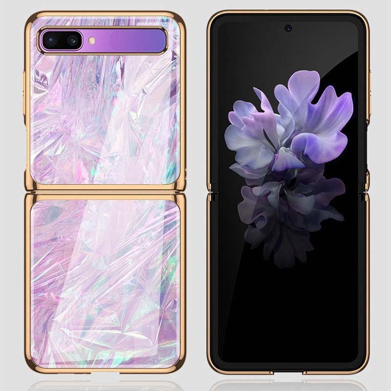 Ốp Lưng Tráng Gương Họa Tiết Kim Cương Cho Samsung Galaxy Z Flip F7000 5g