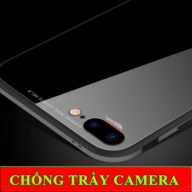 ỐP GIẢ 8 CHÍNH HÃNG SULADA MẶT LƯNG GƯƠNG KÍNH CƯỜNG LỰC IPHONE 6 6plus 7 7 plus X viền dẻo