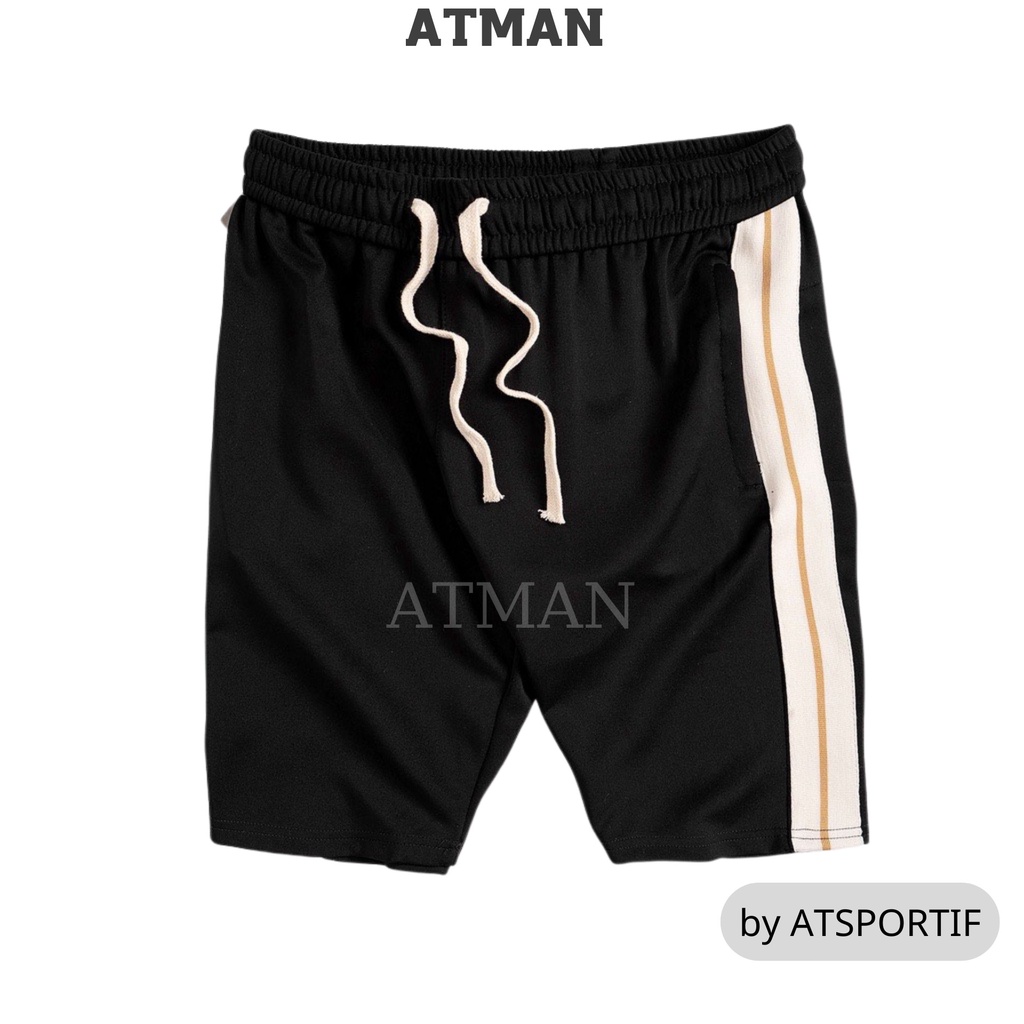 Quần Short Đùi Nam Nữ ATMAN Chất Liệu Nỉ Chất Mát Mẻ, Trẻ Trung mẫu viền màu