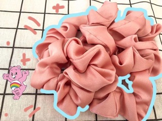 💕SCRUNCHIES BUỘC TÓC MÀU HỒNG NUDE ❤️