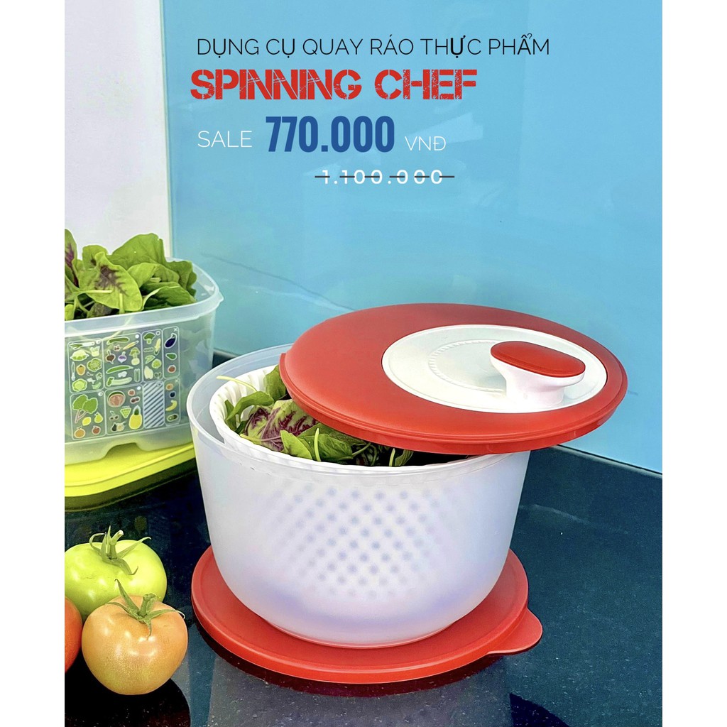 Dụng cụ quay rau Tupperware Spinning Chef