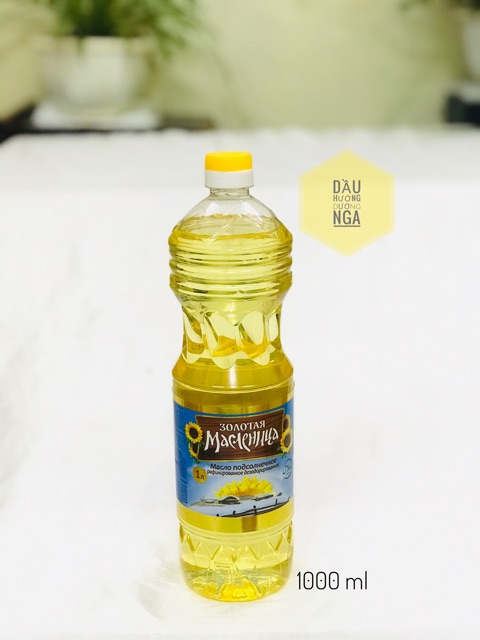 1Lit - Dầu hướng dương Nga - đủ giấy tờ công bố - Dầu hương dương nguyên chất 100%