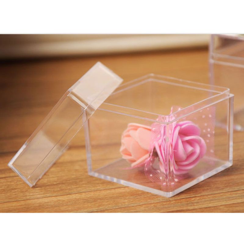 Hộp đựng trang sức 5 mặt bằng acrylic trong suốt