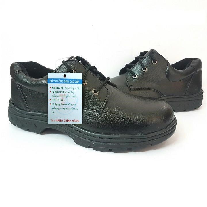 [ ĐẶC BIỆT ] Giày Bảo Hộ Lao Đông Nam, giày nam bảo hộ chỉ đen, mũi thép, đê thep, chống dầu, chống đinh, chống trơn | BigBuy360 - bigbuy360.vn