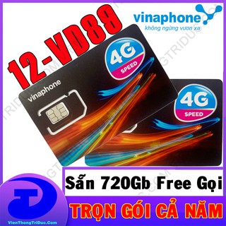 Sim 4G Vinaphone VD89 Miễn Phí 12 Tháng Không Cần Nạp Tiền - Có Sẵn 720Gb (Tặng 2Gb/Ngày) - Gọi Thả Ga Data Miễn Phí