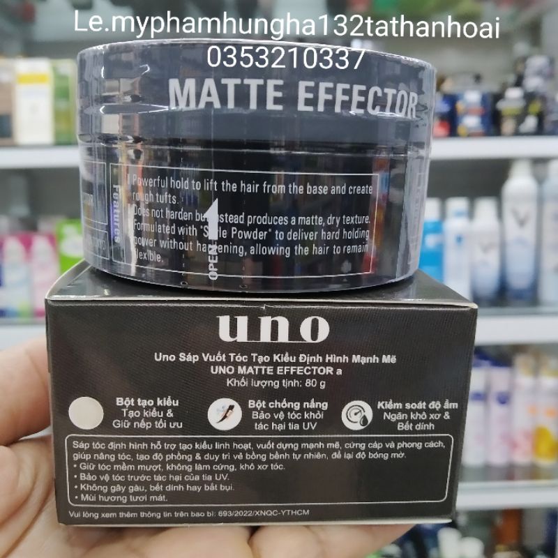 SÁP VUỐT TÓC UNO NHẬT BẢN MATTE WAX TÓC ĐỊNH HÌNH MẠNH MẼ 80 G