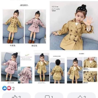 Áo măng tô cho bé gái
