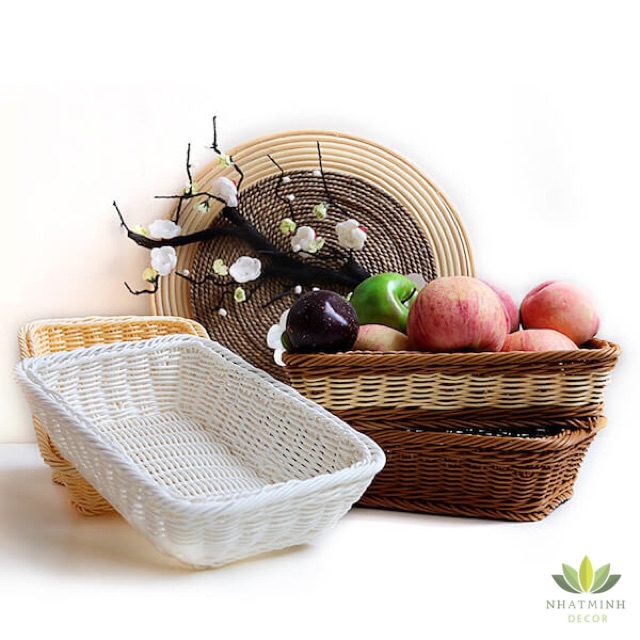 Giỏ nhựa giả mây