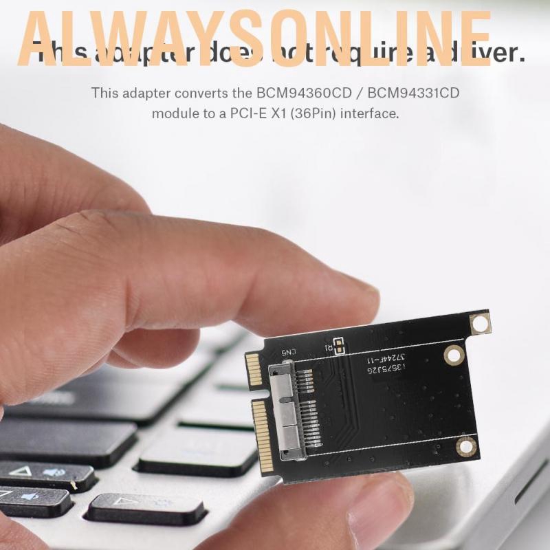 Giao diện kết nối BCM94331CD BCM94360CD ra MINI PCI-E cho card mạng không dây