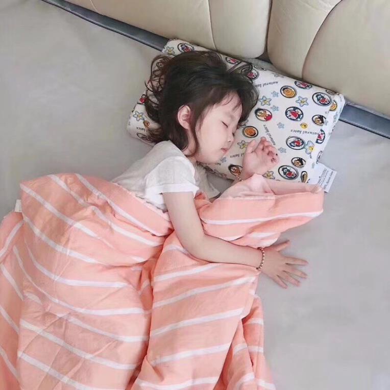 Chăn Hè Thu Cotton Đũi Kẻ Muji Nhật Bản