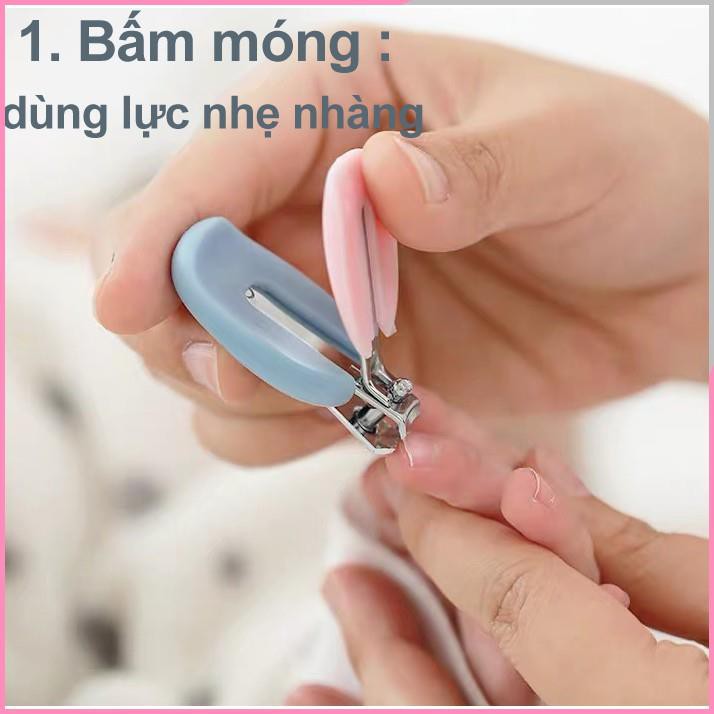 Bộ cắt móng tay cho bé - bấm móng tay sơ sinh an toàn gồm 5 món - Ahimom