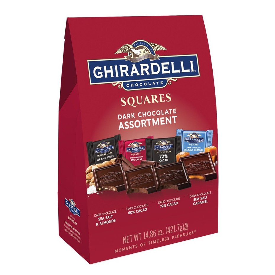 [DATE 31/8/2021] SOCOLA GHIRARDELLI DARK CHOCOLATE ASSORTMENT 421.7G