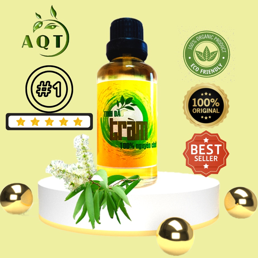 Tinh Dầu Tràm Nguyên Chất Thảo Dược An Quốc Thái 10ml, 50ml, 100ml Thơm Phòng, Treo Xe Khử Mùi