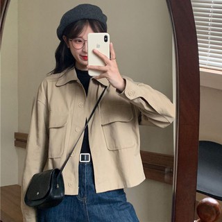 Áo khoác túi hộp ulzzang dáng ngắn thời trang