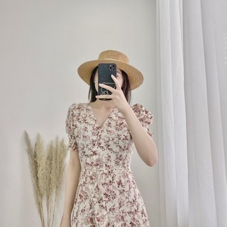 [ẢNH SHOP CHỤP] Váy hoa vạt chéo