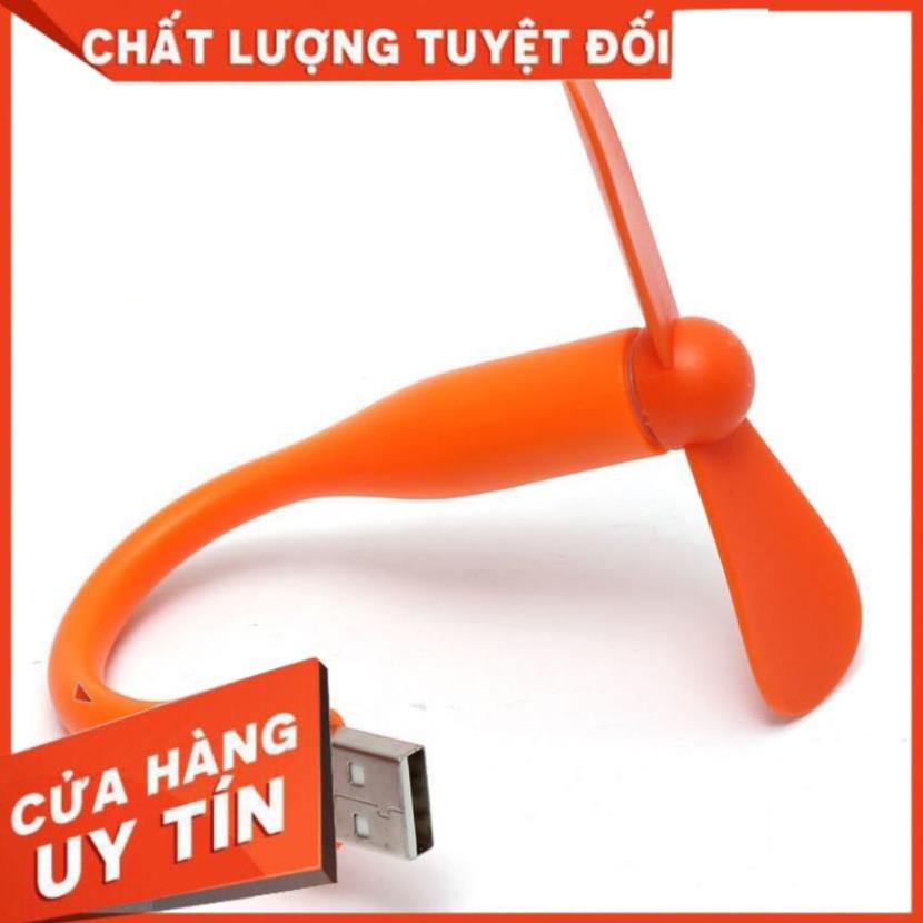 Freeship- Quạt mini 2 cánh dùng nguồn USB uốn dẻo (Cam)
