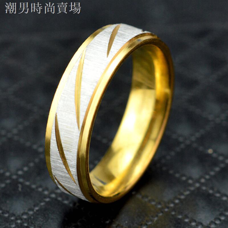 Nhẫn Thép Không Gỉ Mạ Vàng 18k Thời Trang