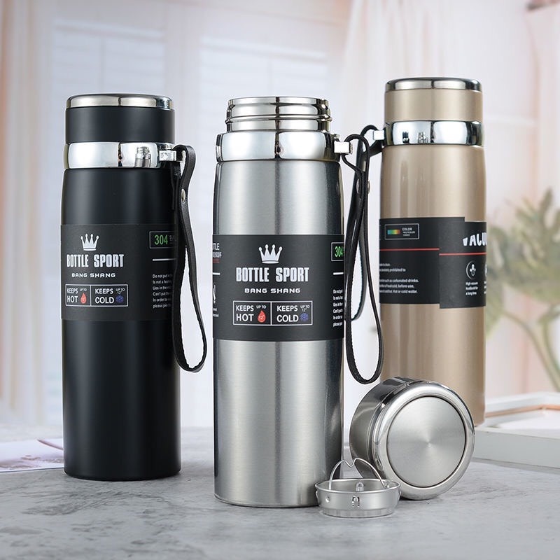 Bình Giữ Nhiệt Bình Nước Inox 304 XINLANG Giữ Nhiệt Tốt Dung Tích 800ml, 1000ml Kiểu Dáng Đẹp