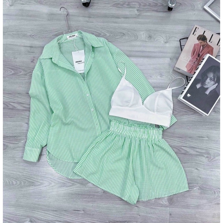 Sét Sơ Mi Bigsize Tặng Kèm Bra Bigsize 55kg Đến 100kg