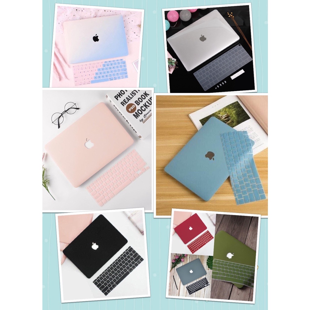 (Combo 6in1) Case - Ốp Macbook Kèm Phủ Quốc Tế (Tặng Nút Chống Bụi+Xoắn Chống Gãy Sạc+Khăn Lau Màn Hình))