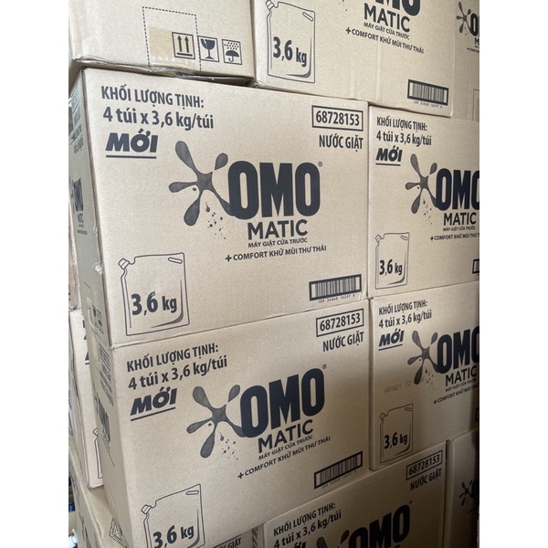 Nước giặt OMO túi cửa trước 3,6kg có thêm hương comfor