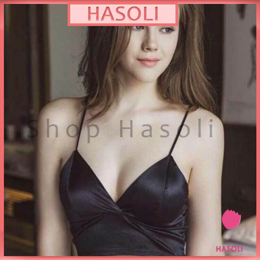 Áo Bra Satin Lụa Phi Bóng Sang Chảnh Cao Cấp Siêu Sexxy AL26