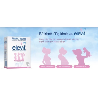 Vitamin cho bà bầu elevit chính hãng bayer úc 100 viên shop rambo kids - ảnh sản phẩm 2