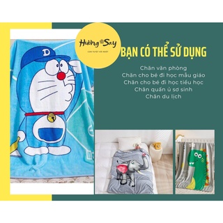 Chăn lông tuyết in hình 2 mặt cho bé 100*140cm Mềm cho bé đi học, chăn văn phòng