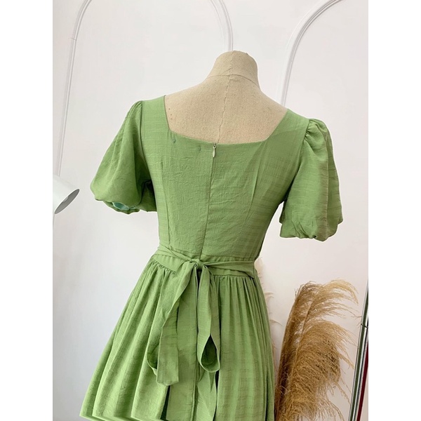 [ẢNH THẬT/VIDEO] Váy đũi tay bồng cổ vuông, váy tay bồng 4 Màu 2 LỚP dày dặn (ảnh thật ở cuối) | BigBuy360 - bigbuy360.vn