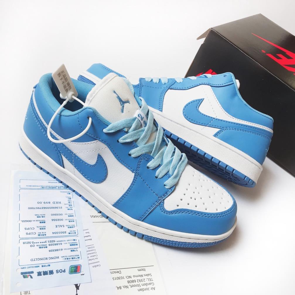 shopgiaykiencuongGiày Jordan Xanh Dương Cổ Thấp, JD1 Cổ Thấp Xanh Dương Da Cao Cấp Full Box