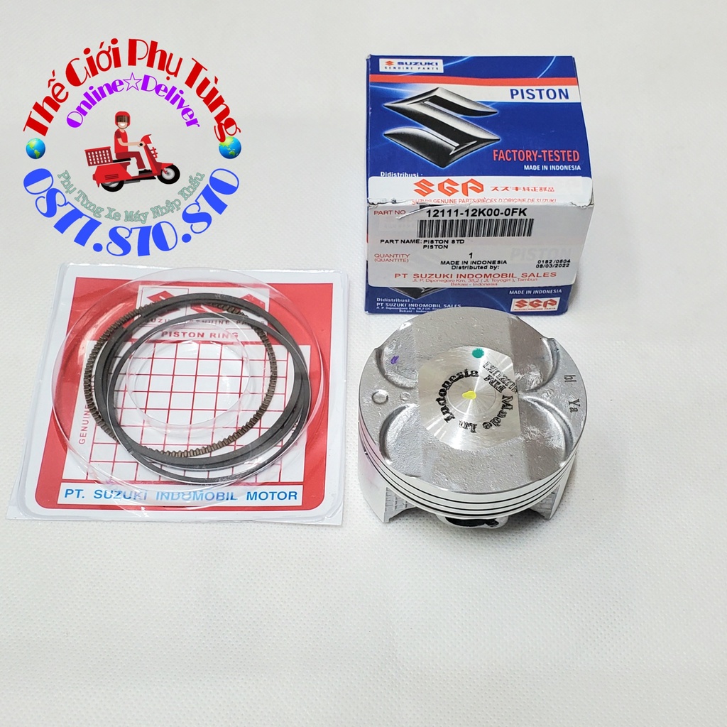 Bộ piston bạc Raider fi - Satria fi ắc phe