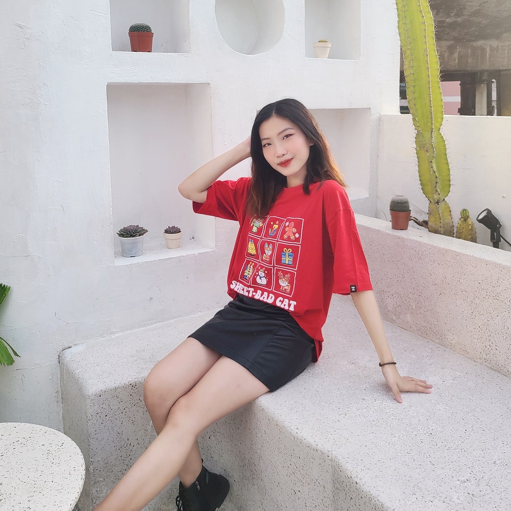Áo thun Sweet Bad Cat T-shirt Nam Nữ Unisex | BigBuy360 - bigbuy360.vn