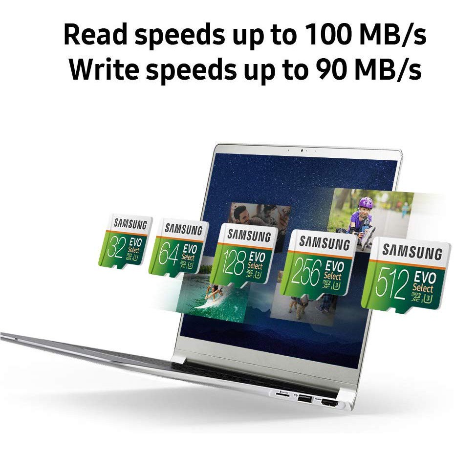 Thẻ nhớ SAMSUNG micro HD 256GB SDXC 100MB/ giây EVO chuyên dụng