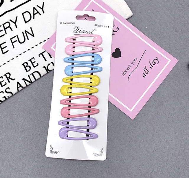 Kẹp tóc nhiều màu kiểu đơn giản vintage cho mẹ và bé