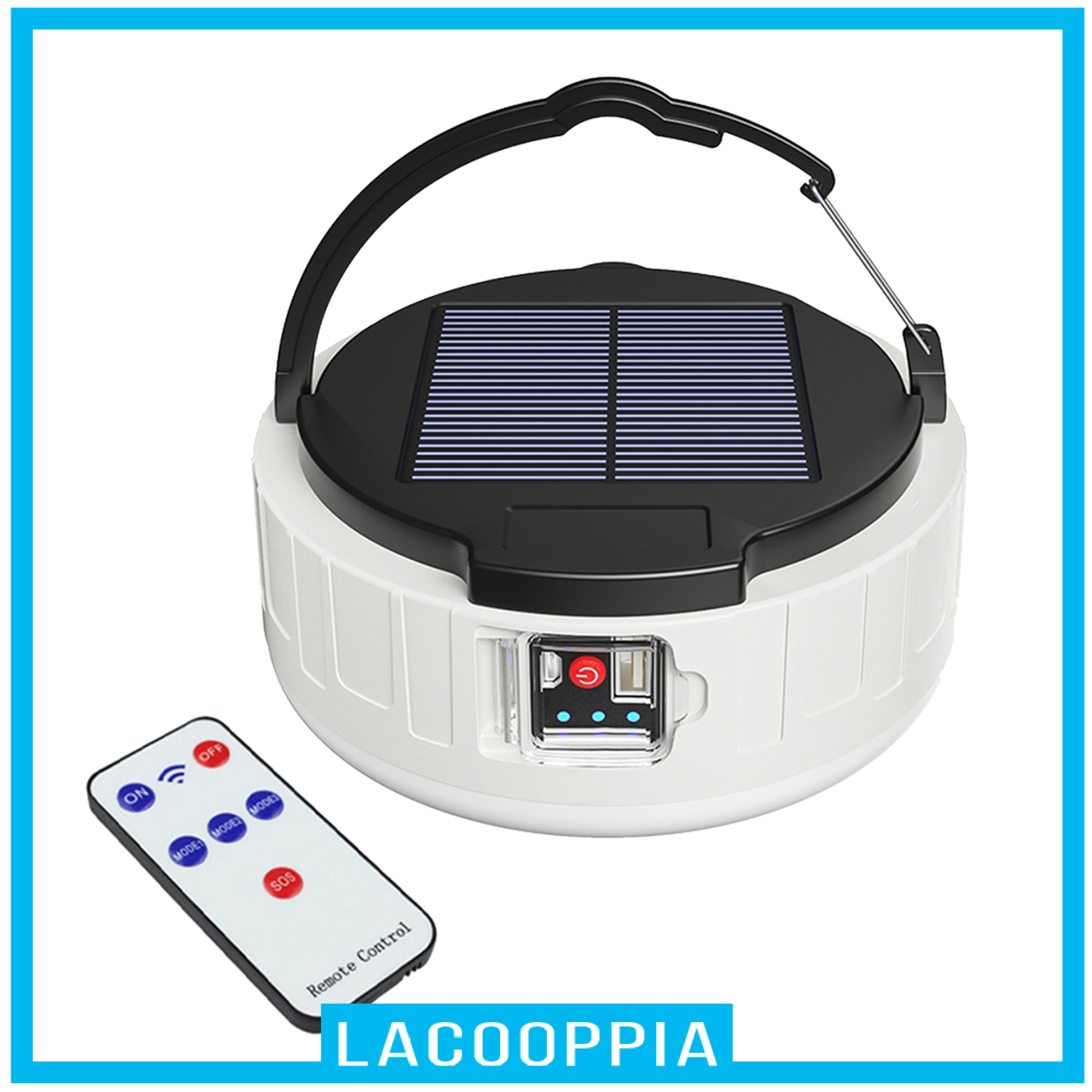 [LACOOPPIA]Camping Lantern Solar/USB Light Bulb Tent Lamp 400 lumen Lights