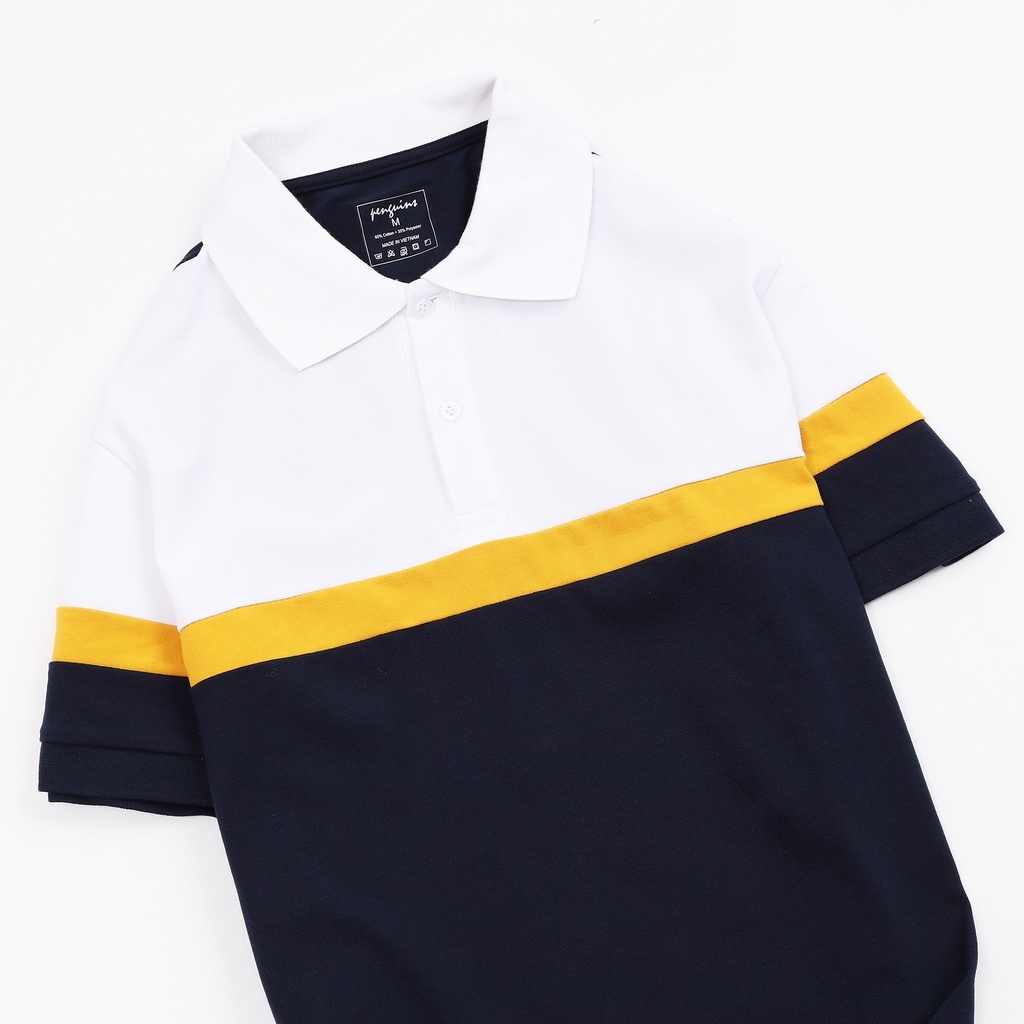 Áo Thun Polo Nam KSM Menswear Tay Ngắn có cổ bẻ phối ngang ngực vải Cá Sấu Cotton dày mịn đẹp PL733