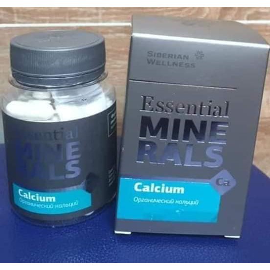 [ CHÍNH HÃNG ] - Thực phẩm Siberian Essential Minerals Calcium, bổ sung canxi, Hỗ trợ phòng ngừa loãng xương - Hộp 60v