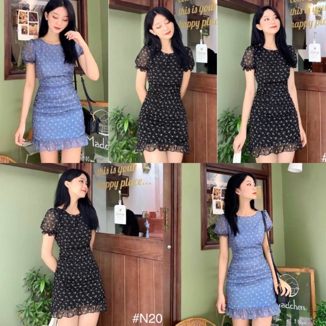 Đầm Xinh COCO DRESS thiết kế xếp li phần thân chất voan kèm lớp lót dày dặn hoan tiết hoa nhí | BigBuy360 - bigbuy360.vn