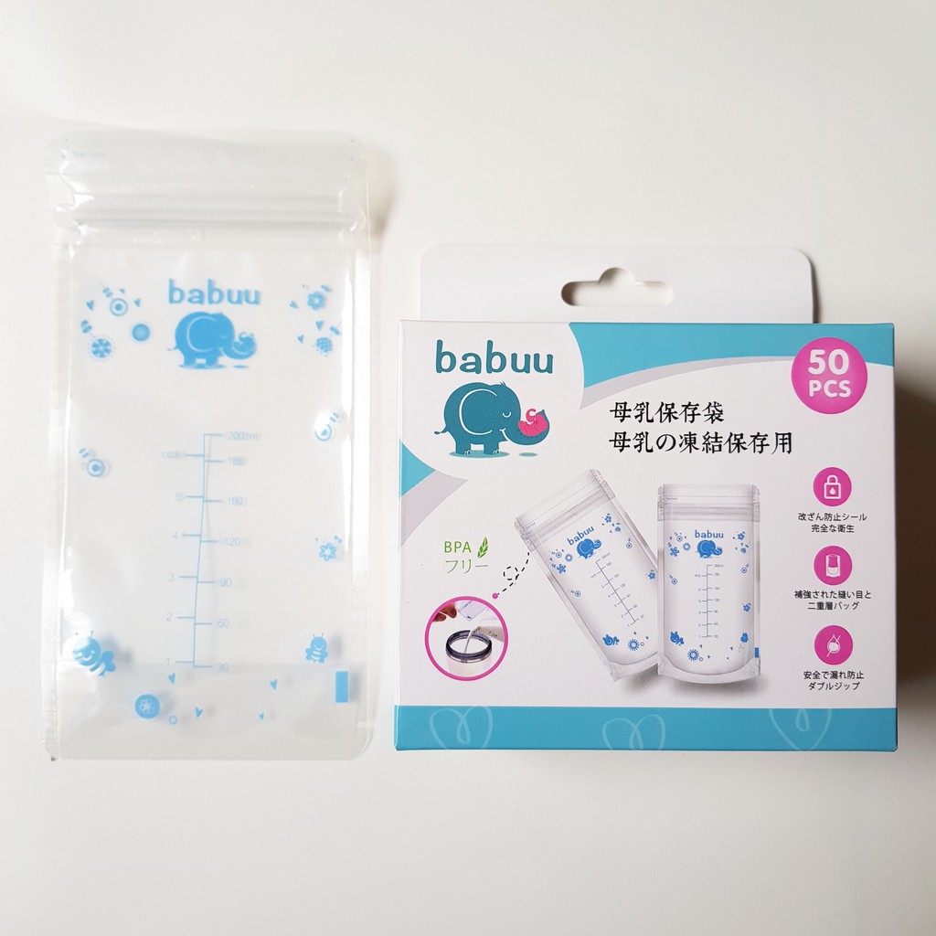 Hộp 50 Túi Trữ Sữa Hãng BaBuu Loại 250ml Cho Mẹ Và Bé Yêu _ PK64
