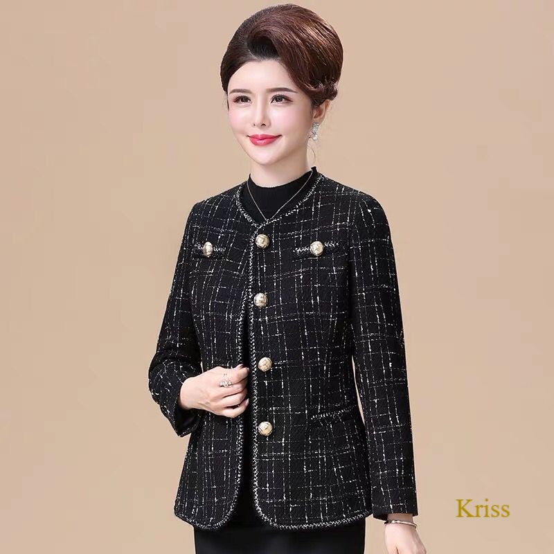 Áo khoác thiết kế mới thời trang xuân thu cho phụ nữ trung niên 50 tuổi