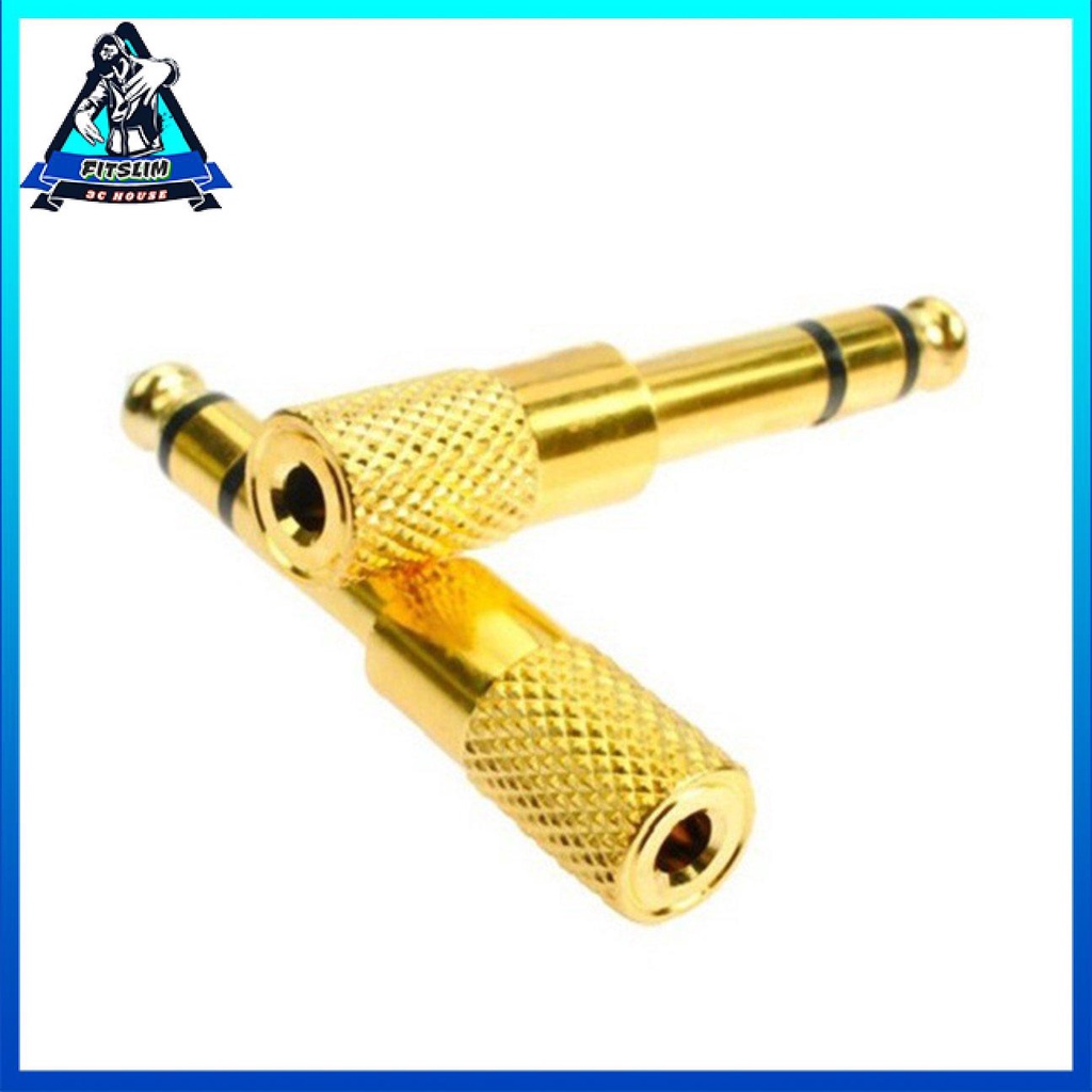 Đầu cắm giắc cắm 3,5mm đến 6,35mm Bộ chuyển đổi âm thanh Nữ sang Nam Bộ chuyển đổi tai nghe